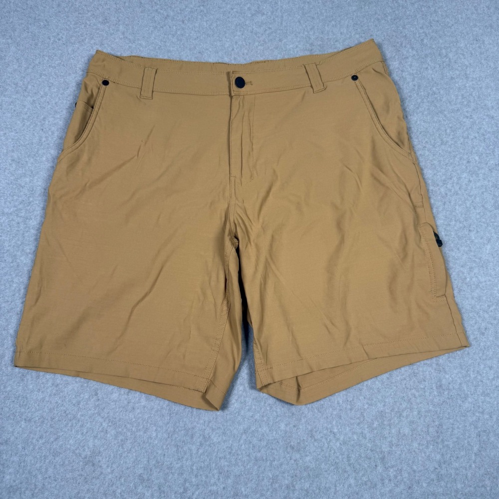 Merrell Mens Tan Hiking Shorts Size 36 Nylon Stretch Outdoor Cargo 1863723